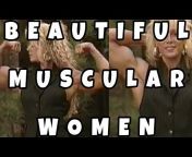 Muscular girls flex
