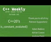 C++ Weekly With Jason Turner