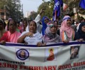 23 February 2020: West Bengal division of BHIM army along with citizens of Kolkata took out an anti-government rally from Ram leela Maidan in Kolkata to protest against CAA and NRC and other atrocities that has been performed by current Indian government.nVideo Credit © Debarchan Chatterjee via ZUMA Press