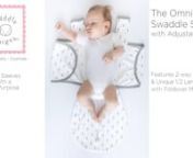 The Omni Swaddle Sack® with Adjustable Wrap nhttps://www.swaddledesigns.com/collections/omni-swaddle-sacks-best-sleepnnFeaturing uniquely shaped sleeves with mitten cuffs that open and close may be the best swaddle for 0-3 mo olds on the market. The ergonomic and convertible design supports more arm positions for safe sleep. The design allows parents to swaddle baby with (1) arms up, (2) hands up, and (3) arms on chest under the wrap.nnThe uniquely shaped sleeves have foldover mitten cuffs that