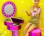 DIY BARBIE HACKS AND CRAFTS: Barbie Doll Makeup Table. DIY Miniature CraftsnMaquillaje para Barbie Casa de Muñecas Muñeca BarbienМакияж для Барби. Кукольный домик куклы Барбиnلعبة مكياج باربي. دمية باربي الدمية اليدوية مُصغّر