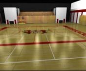 Most companies will only offer a single, flat overhead view of a gym floor design. But what will it REALLY look like? In this example, our graphics department built a computer scale model of a gymnasium in Pekin, Illinois. This was combined with a fresh, bold new floor design. This video gives a Virtual Tour of the finished gym including an impossible shot where the roof is removed and we zoom high above to see the entire floor.