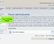Video tutorial about how to prune forums in phpBB.