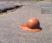 It&#39;s hot in Melbourne this week.nI recorded this chocolate Lindt ball melting in a bluestone laneway in South Melbourne. It took just under 3 minutes to become a puddle of chocolate.