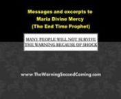 www.TheWarningSecondComing.comnnPDF:nhttp://www.scribd.com/doc/182109939/MANY-WILL-NOT-SURVIVE-THE-WARNING-BECAUSE-OF-SHOCKnhttp://www.scribd.com/doc/182111099/MANY-WILL-NOT-SURVIVE-THE-WARNING-BECAUSE-OF-SHOCK-PRINTOUTnnOther Documents:nhttp://www.scribd.com/collections/4332715/MARIA-DIVINE-MERCYnnnDECEMBER 14, 2013n