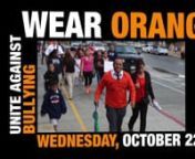 This video mainly focuses on four important points: n1) girls are more likely to participate in psychological and social bullying;n2) males are more prone to physical bullying;n3) cyber-bullying effects over 40% of studentsn4) explores things students can do to stop bullyingnnOctober 22 is Unity Day. Wear orange and take a selfie, group photo, or video clip of you and your friends wearing orange, then email your pictures or videos to WearOrangeCorona@gmail.com. We&#39;ll take the images we receive a