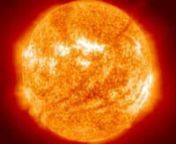 Short movie showing a rotating sun with beautiful solar flares. Courtesey SOHO (ESA &amp; NASA)