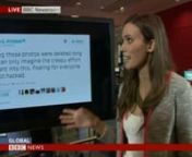 On BBC World News discussing social media reaction to nude celebrity photos were stolen and put online.