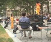 Retrospective Project Video Archive #28.Excerpt.nEiko &amp; Koma conceived and created OFFERING as a mourning ritual in post 9/11 New York City and performed it in six different city parks in July 2002. Dancing in the Streets produced the series under the title