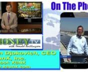 On MoneyTV with Donald Baillargeon, the CEO of XSNX reported from a solar carport job site.