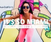 Verão chegando, dias longos e muita diversão! Isso é Miami! Elegemos esta cidade como cenário da nossa nova coleção. Miami respira o mundo fitness e é berço do Crossfit, repleta de corpos sarados, esculturais, bikes, skates, patins e Sue Lasmar!!! É... nossa musa também é musa fitness por lá e desfila seu corpão pelas areias de Miami Beach... É nesse cenário que Sue mostra seu lifestyle e apresenta a coleção It&#39;s So Miami, descontraída, colorida repleta de modelos incríveis!!!