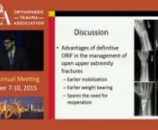 Timing of Treatment of Open Distal Radial Fractures in AdultsnnJarid Tareen, MD; Adam Kaufman, MD; Raymond Pensy, MD; Robert O’Toole, MD; W Andrew Eglseder, MD