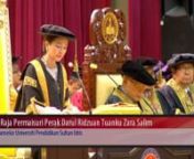 Ucapan DYMM Raja Permaisuri Perak Darul Ridzuan Tuanku Zara Salim, Tuanku Canselor Universiti Pendidikan Sultan Idris semasa Istiadat Konvokesyen Ke-18, Sesi 1 di Dewan Besar UPSI pada 20 September 2016.