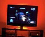 In this video you can see this philips led lamp behind a tv playing Halo 3. I change the colorsnand also the brightness levels to see the power of the lamp and in the end you get a close up view.nIts a cool lamp.