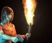 A short animated test (Scarlett Johanson as Lara Croft,hehe) using Adobe after effects