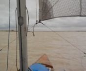 Sailing in open water across a claypan in the Kalakoopah-Warburton system on flood water and additional local rain 2019. The Peopl&#39;s Republic of Wongkangurra, Australia