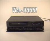 A VCR holds on in the face of adversity.nnProduced using a VHS VCR and a digital camcorder, Vide-Uhhh! is an exploration into the use of VHS as a recording medium with a degraded but desirable image, much like hand-processed Super8 film or PXL2000 video.nnAs the usage of movie film declines, the