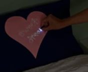 This pillowcase is printed with luminescent ink that&#39;s activated by drawing with any light source. https://bit.ly/2Yp6taF