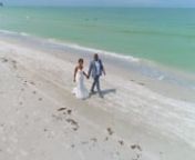 Normally we do not fly the drone during the processional, but being this wedding was just 2 people, the bride and groom and officiant, we decided to and ended up with great aerials of this Ethiopian Bride walking up boardwalk 1 at Sand Key Park and down the aisle.nnThis was a destination wedding for Selamawit Habtemariam &amp; Alex Gordon at Sand Key Park.The bride from Ethiopia and the groom from the Antigua in the Caribbean.Sand Key Park provides great natural surroundings for a beach we
