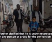 Shamli (UP), Nov 03 (ANI): A muslim man in Uttar Pradesh&#39;s Shamli city has, along with his family, converted to Hinduism, claiming that Lord Rama has been appearing in his dreams, asking him to return to Hinduism.Following his conversion, Shahzad, who has adopted the Hindu name of Sanju Rana, approached the office of the district magistrate to make his conversion official. Rana claims that his ancestors were Hindus, who were forced to convert to Islam. He further clarified that he is under no