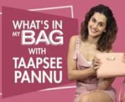 Taapsee Pannu is a superb actress and is fabulously stylish. This hot and talented actress got us curious about what she carries in her bag. We caught up with Taapsee when she visited the Pinkvilla HQ and asked her to reveal it to us. From everyday essentials to some interesting items, Taapsee opened her bag for us. nnTaapsee worked as a software professional and also pursued a career in modelling before becoming an actress. During her modelling career, she appeared in a number of commercials. T