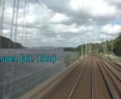 No audio. 41 km train ride in western Sweden at ±300 km/h