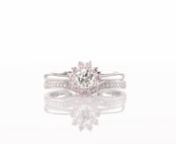 GIA XXX White and Pink Diamond Engagement & Wedding Ring Set, SKU 278204 (0.96Ct TW) from ct xxx