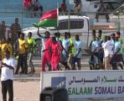 STORY: Somalia marks International Day of Sport for Development and PeacenTRT: 4:08nSOURCE: UNSOM PUBLIC INFORMATIONnRESTRICTIONS: This media asset is free for editorial broadcast, print, online and radio use.It is not to be sold on and is restricted for other purposes.All enquiries to thenewsroom@auunist.orgnCREDIT REQUIRED: UNSOM PUBLIC INFORMATIONnLANGUAGE: ENGLISH NATURAL SOUNDnDATELINE: 7 APRIL 2017, MOGADISHU, SOMALIAn nSHOT LISTn n1.tWide shot, participants at the Banaadir stadium i