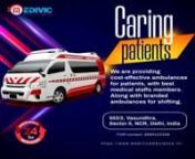 Medivic Ambulance Service in Nongpoh, Meghalaya is having well-trained medical staff like doctors and nurses that will care for patients in every situation. We are also providing ALS/BLS vans for the patient&#39;s transportation to the northeast cites. Medical staff along with ambulances will appear on time. nFor more- https://bit.ly/3qt9KFCnFor More- https://bit.ly/3qtl6JH