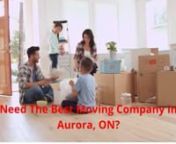Get Movers Aurora ON offer professional and reliable service at an affordable price. Our movers are trained, experienced, and licensed professionals who will make your move as stress-free as possible. Our main goal is to make your moving experience as easy one. Contact us today at 647-493-3383 to get more information about our Moving Company in Aurora ON.nnnnGet Movers Aurora ON &#124; Moving Companyn57 Golf Links Dr, Aurora, ON L4G 3V4n647-493-3383nnOfficial Website: http://getmovers.ca/aurora-local