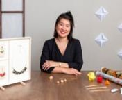 Learn to create delicate, water-resistant jewelry with traditional Japanese paper folding techniques and your own painted pattern designnnnGo to course: https://www.domestika.org/en/courses/3999-paper-jewelry-making-with-origami-techniquesnnRenata Mayumi has taken the delicate art of origami and the creative craft of jewelry design to create a bespoke collection of products. Her work has been featured in museum shops in Museu Oriente and the British Museum, as well as in publications like Ma Vie