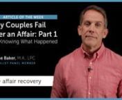After an affair, in order to move forward, couples need to come to a common understanding of their history.Without understanding what has actually happened, there is no way for the betrayed spouse to assess the level of damage in their marriage as well as the probability of future success. If there are gaps in the timeline of information, or if there is constantly new information, the entire process can be upended and both spouses can feel paralyzed.Today, let&#39;s talk about the importance of