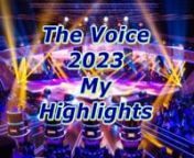 The Voice 2023 - MyHighlightsnnCheck my playlist: https://www.youtube.com/user/pureemotionmusic/playlistsnCheck my second YT channel:http://www.youtube.com/c/pureemotionmusic2nCheck my VIMEO channel: https://vimeo.com/pureemotionmusicnAssista The Voice Brazil: https://vimeo.com/channels/thevoicebrasil/videosnnThe Voice 2018 - My Highlights: https://youtu.be/qXq41sDk1C4nThe Voice 2019 - My Highlights: https://youtu.be/8sQBYcOz1-UnThe Voice 2020 - My Highlights:https://youtu.be/ifZxR7Q9SmUnThe Voi