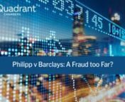 On 12th July 2023 the Supreme Court handed down judgment in the case of Philipp v Barclays Bank [2023] UKSC 25 in which the Court allowed the bank’s appeal, granting it reverse summary judgment, effectively dismissing the claimant’s claim for negligence in relation to a fraud committed on the Philipps to the tune of £700,000.A residual part of the claim was allowed to stand.nnIn 2018 Mr and Mrs Philipp were persuaded by fraudsters to transfer £700,000 in two payments from Mrs Philipp&#39;s c