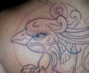 Here is a the first of session on my new client from San Francisco.She wanted a phoenix and two lotus flowers to represent her strength. nnDuring her consultation we discussed the power of the bird and how to maintain a beautiful flowing sex appeal. We agreed to bring the bird down and follow the natural contours of the body. nnI believe we are on the right track and I can&#39;t wait to get to session IInnTo commission your own full backpiece and look over my other work go to my website here: http