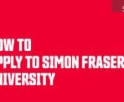 Learn how to start your application to undergraduate studies at Simon Fraser University (SFU), using www.educationplannerbc.ca website.nn(Limited updates to video made October 2022)