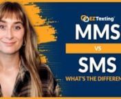 Let&#39;s take a look at the differences between SMS (text message) and MMS (multimedia messaging service) and see which one is right for your text message marketing needs.nnSMS is cheap, easy to use and can be used to send a wide variety of messages. MMS, on the other hand, offers more features such as animation, voice messaging and photos. It&#39;s also more expensive, but can be useful for larger messages or for marketing purposes. If you&#39;re not sure which messaging service to choose, this video is a