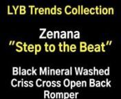 Zenana Black Mineral Washed Romper from zenana