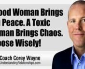 Why a good woman will bring a man peace while a toxic and abusive woman will disturb it.nnIn this video coaching newsletter I discuss an email from a viewer who like most desperate and lonely men who don’t understand women, is too thirsty to see reality through his delusional fantasy of what he wants his girlfriend to be. He got involved with an abusive, controlling and toxic woman. She got jealous of anyone and anything that got in the way of her having a monopoly on his time. He dumped her,