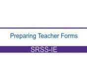 This is the second video in our How To Data Tools Video Series for the universal behavior screener, Student Risk Screening Scale for Internalizing and Externalizing Behaviors (SRSS-IE). This video discusses the process for preparing teacher forms when using the SRSS-IE. This video introduces you to Tennessee Behavior Supports Project (TBSP) SRSS-IE Data Tools.nnReference: nLane, K.L., Oakes, W.P., Cantwell, E.D., Schatschneider, C., Menzies, H., Crittendon, M., &amp; Messenger, M. (2016). Studen