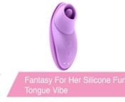 https://www.pinkcherry.com/products/fantasy-for-her-silicone-fun-tongue-vibe(PinkCherry US)nnhttps://www.pinkcherry.ca/products/fantasy-for-her-silicone-fun-tongue-vibe(PinkCherry Canada)nnHer Silicone Fun Tongue had been conveniently tucked inside her purse...until now! She pulled out the streamlined case and smiled at her new favorite toy. She pressed the power button and reveled in arousing vibrations humming as the swaying tongue began to move teasingly back and forth.nnHave you ever tho