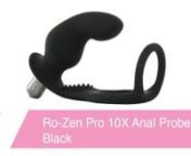 https://www.pinkcherry.com/products/ro-zen-pro-10x-anal-probe-in-black (PinkCherry US)nhttps://www.pinkcherry.ca/products/ro-zen-pro-10x-anal-probe-in-black (PinkCherry Canada) nnA devious Rocks-Off offering complete with ten modes of vibration, Ro-Zen Pro adds intense erection-strengthening constriction to the adventures of prostate pleasure seekers. Sturdy and temperature receptive, this unique silicone piece consists of a stretchy cock and ball ring connected to a contoured massager angled to