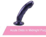 https://www.pinkcherry.com/products/acute-dildo-in-midnight-purple (PinkCherry US) nhttps://www.pinkcherry.ca/products/acute-dildo-in-midnight-purple (PinkCherry Canada)nnPerfect for all kinds of pleasure, the Acute is a realistically styled, dramatically angled dildo by Tantus that&#39;s perfectly shaped for pinpoint G-spot or prostate stimulation. The slightly bulbed head and gentle ridges underneath add extra sensation to anal or vaginal penetration, and it&#39;s ideally shaped for use in a harness.