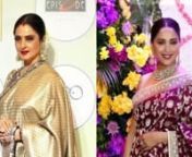 Bollywood’s ICONIC BEAUTIES Rekha and Madhuri Dixit Nene embrace their culture with GAJRA on hair and ROYAL traditional sarees. Leave it to the yesteryear beauties to pull off our traditional wears in the most elegant way and just wait to be stunned. Gajra re! Rekha wore it to an awards gala with a hair updo and pulled it off like a pro. It is not something that the evergreen beauty tried for the first time but hair decorated with flower garland accounts as her signature look. On the other han
