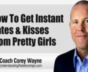How to get instant dates and kisses from pretty girls who are total strangers.nnIn this video coaching newsletter I discuss an email from a viewer who shares a success story of how he met a random girl on a train in New York City and started kissing her within five minutes of meeting her. He says things all changed for him when he first began internalizing the material taught in my book, 3% Man, which shattered the boundaries of what he previously thought was possible.nn“Attraction is not a ch