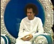 The video starts with the parade into Sai Kulwant Hall, with boys chanting, a band, Sai Gita, and Sathya Sai Baba. Sai Baba lights candles on birthday cakes and then sits in His chair while bhajans are sung. PN Bhagavati, former Chief Justice of the India Supreme Court, gives a talk.nnSathya Sai Baba gave His discourse starting at minute 15 of the video. The discourse is titled