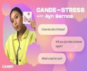 #AynBernos answers questions YOU sent us. In this episode of #Candestress, the Camp Confidence Radio podcast host chats with Candy about her Miss Universe Philippines experience, stepping out of her comfort zone, and her *big* plans for the future.