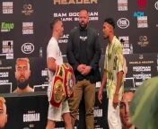 Things got heated between Sam Goodman and Mark Schleibs at the announcement of their March 13 bout in Wollongong. Video by Mitch Jennings