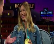 James welcomes Olympic gold medalist Chloe Kim fresh off her snowboard halfpipe win and Gordon Ramsay and James give her medal a test drive and learn that she owes her mom a few yoga mats, which doubled as padding when she first began to learn the sport.