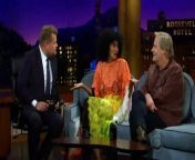 James asks Tracee Ellis Ross about stealing stuff from her mother, Diana Ross, and Tracee talks about her mom once chasing her down the driveway in her pajamas carrying a rug.